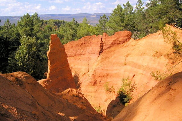Les falaises ocres de Roussillon