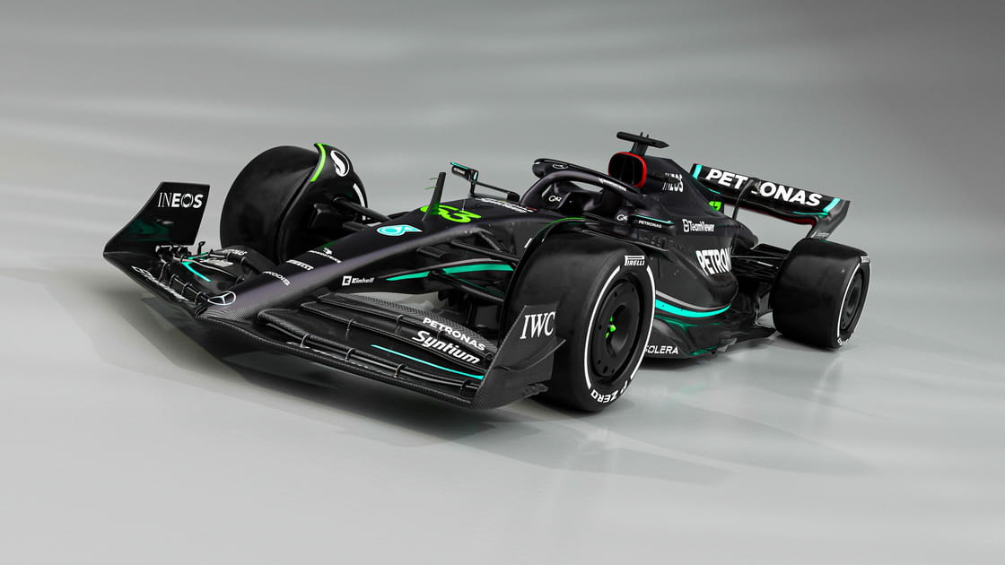 Voici la Mercedes F1&nbsp;2023, tout de noir v&ecirc;tue