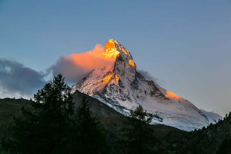 Le mont Cervin en Suisse