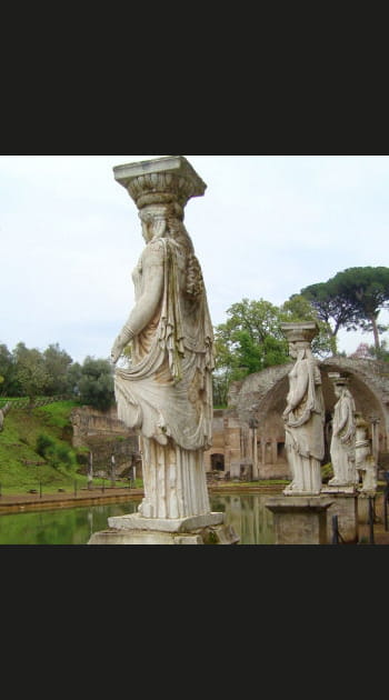 La ruines de la Villa Adriana en Italie