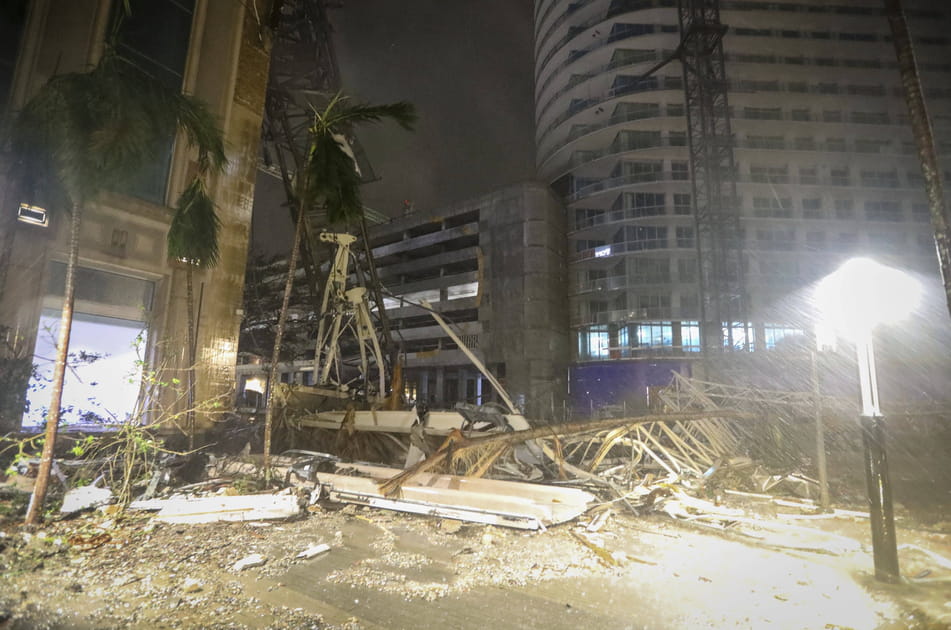 D&eacute;j&agrave; des d&eacute;g&acirc;ts g&eacute;n&eacute;r&eacute;s par l'ouragan Milton