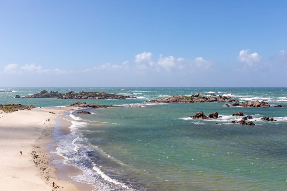 Plage de la Gr&egrave;ve-Blanche, Bretagne, France