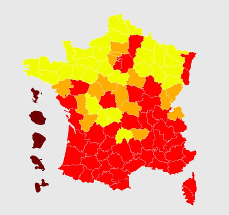 Carte présence du moustique tigre en France
