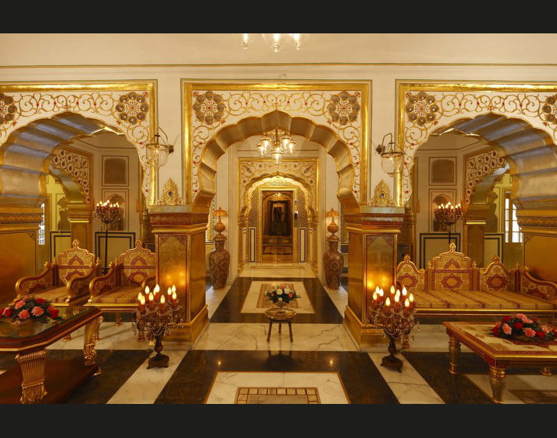 La suite pr&eacute;sidentielle du Raj Palace &agrave; Jaipur