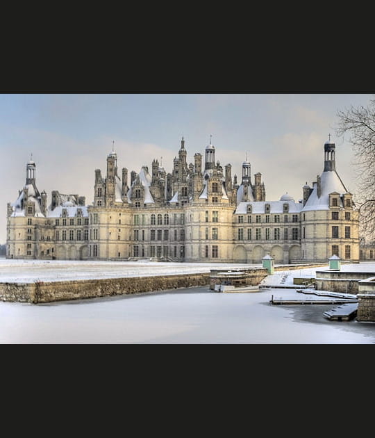 Chambord sous la neige