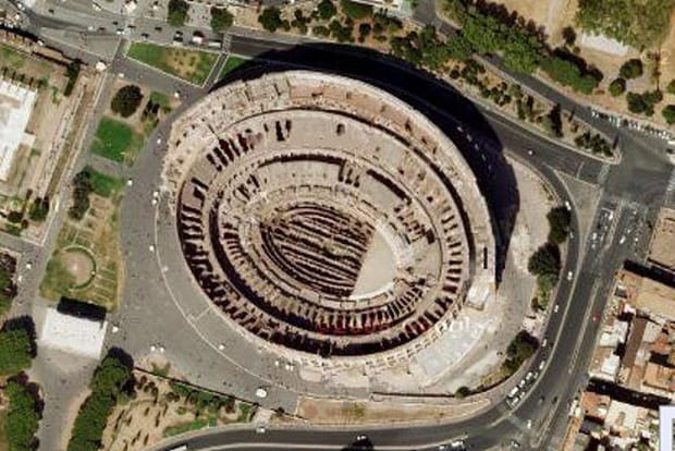 Le Colisée vu du ciel