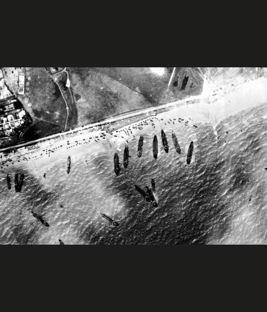 Le d&eacute;barquement vu du ciel