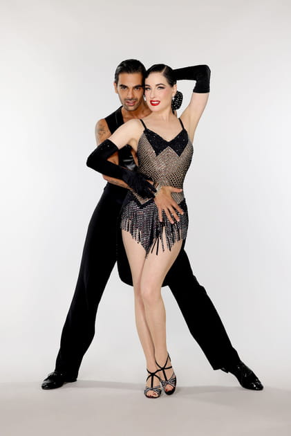 Christophe Licata pose avec Dita Von Teese