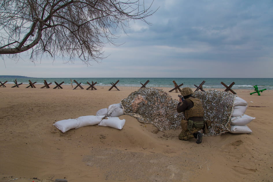 Zone militaire sur la plage