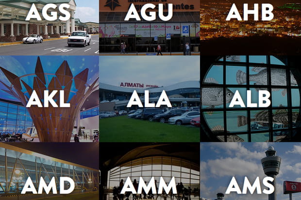 Le code IATA des aéroports, pas facile à déchiffrer