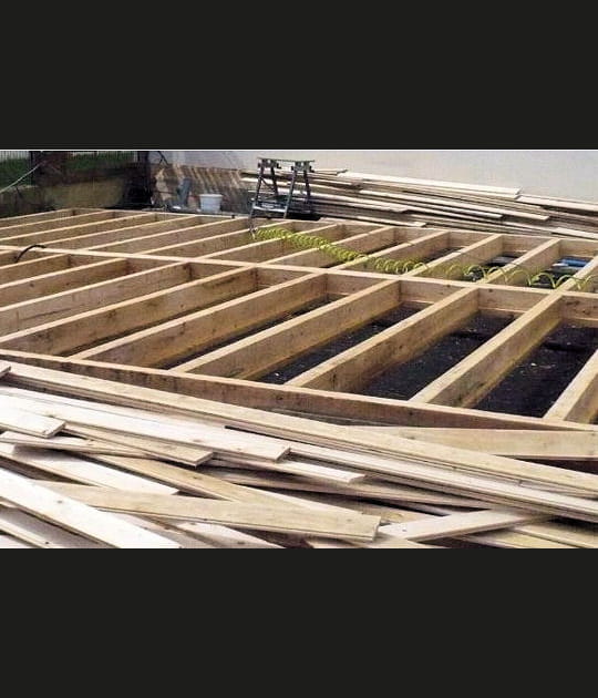 Nettoyage de l'ossature en bois