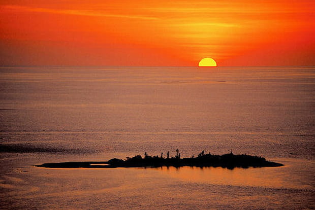 Coucher de soleil sur l'île Brosse