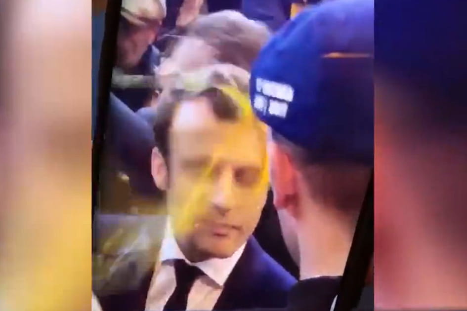 Macron victime d'un jet d'oeuf