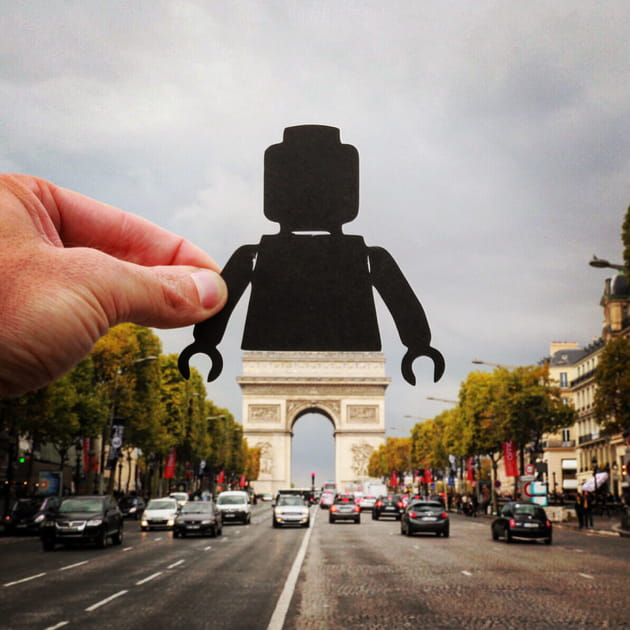 Quand l'Arc de Triomphe devient un Lego g&eacute;ant