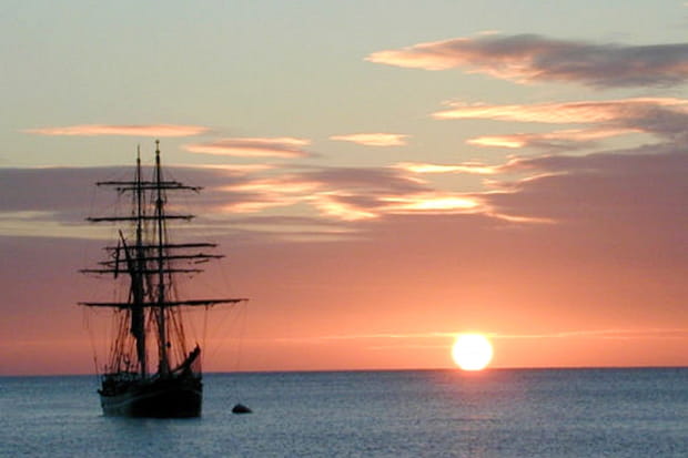 Brick au coucher du soleil