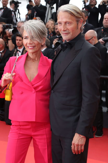 Madds Mikkelsen au bras de sa femme Hanne Jacobsen au Festival de Cannes