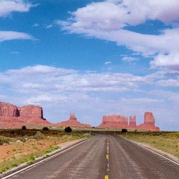 la route 66 à travers l'ouest américain