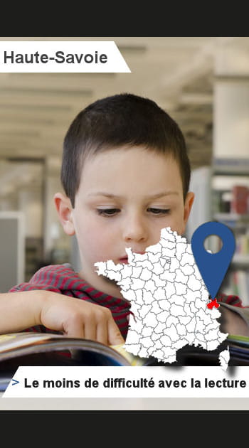 74 - Haute-Savoie&nbsp;: le&nbsp;moins de&nbsp;difficult&eacute;s avec la&nbsp;lecture