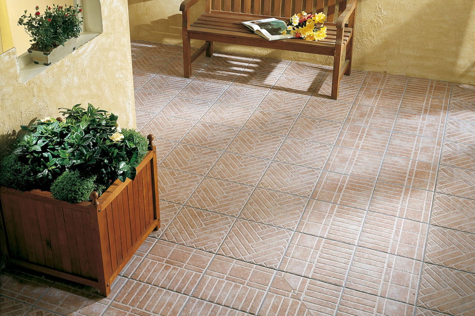 Un carrelage &agrave; l'aspect terre cuite