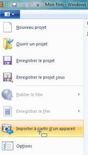 pour importer une vidéo