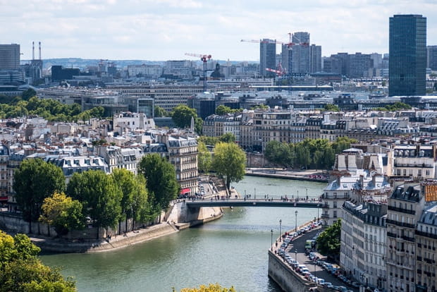 L'Ile Saint-Louis vue de la Tour Saint-Jacques