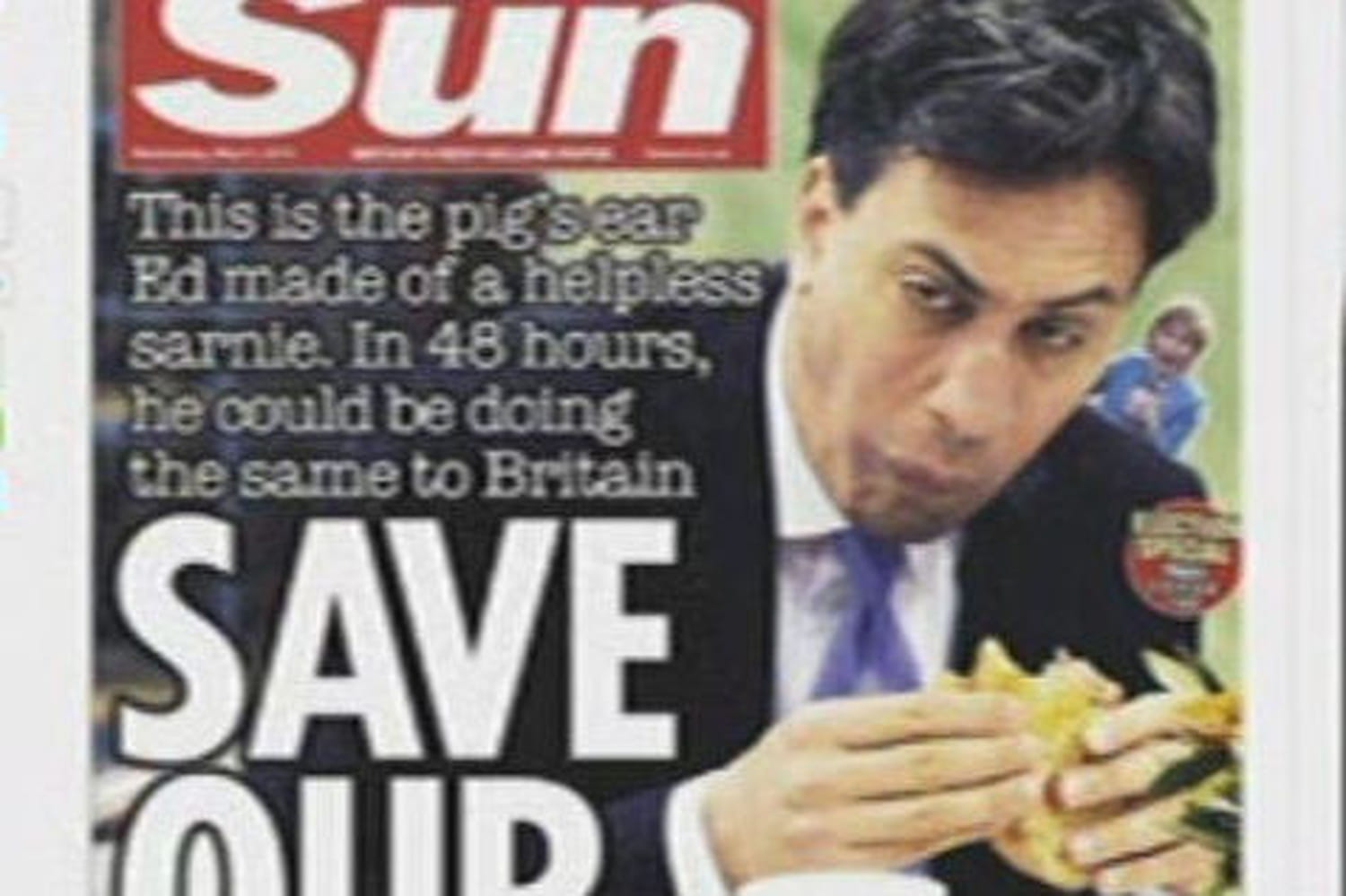 Ed Miliband : il mange comme un cochon, "et alors ?" répond le Web