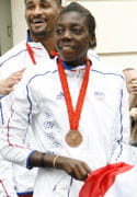 gwladys epangue, championne de taekwondo. 