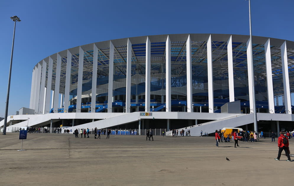 Le stade du Nijni Novgorod, vu d'ext&eacute;rieur