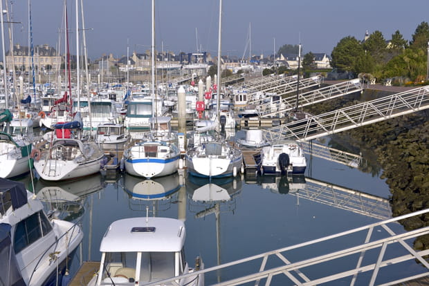 Port de plaisance à marée basse