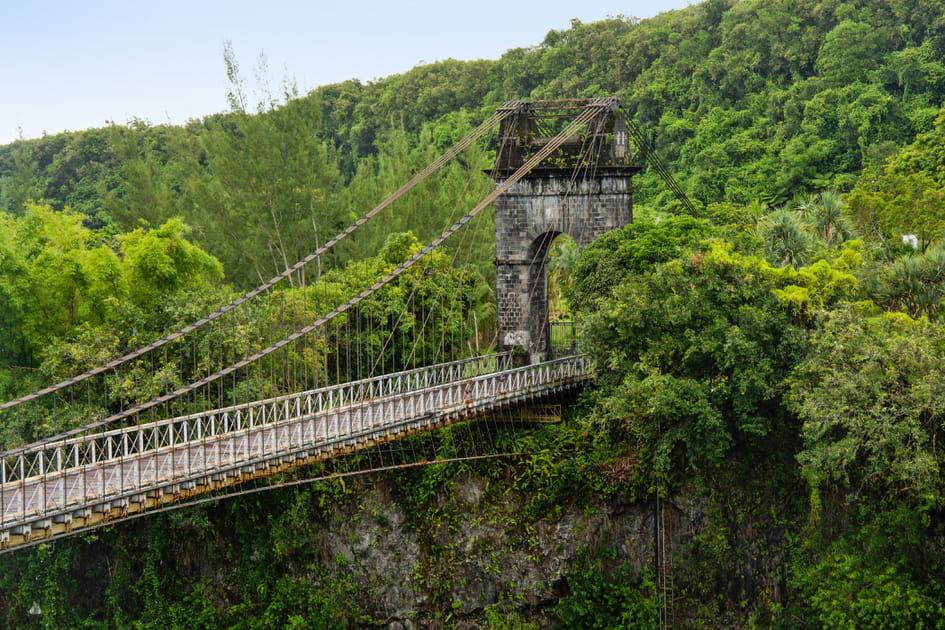 Le pont suspendu de la rivi&egrave;re de l'Est, La R&eacute;union
