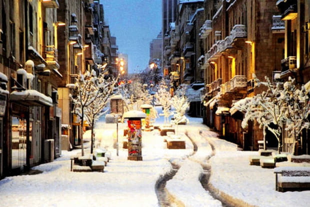 Jérusalem sous la neige