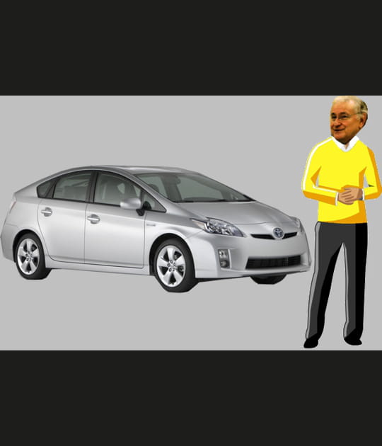 Jacques Cheminade en Toyota Prius