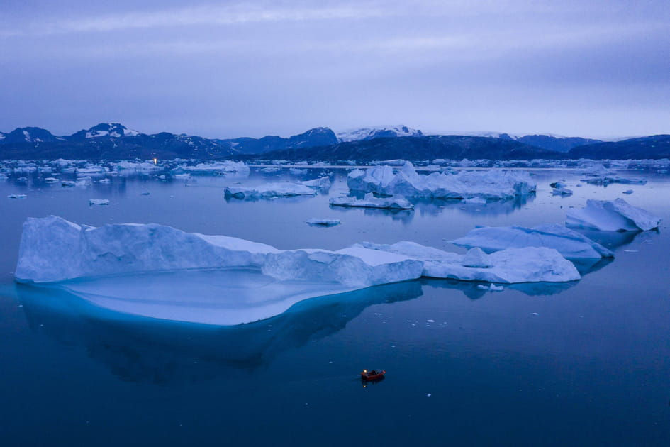 &quot;&Agrave; l'&eacute;poque, le glacier &eacute;tait plus haut. Il a d&ucirc; reculer de pr&egrave;s d'un kilom&egrave;tre&quot;