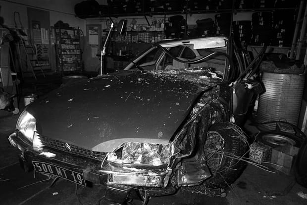 Un accident en Citroën CX dans les années 70