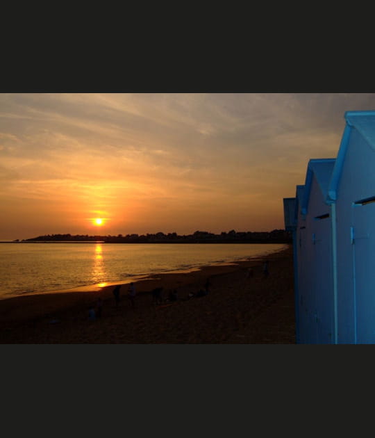 Cabines au coucher de soleil