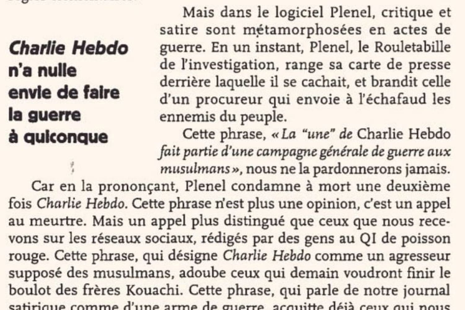 Charlie Hebdo : Riss se paye Plenel, Valls s'en mêle