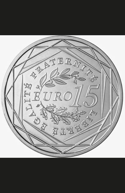 Pi&egrave;ces de 15&nbsp;euros, revers