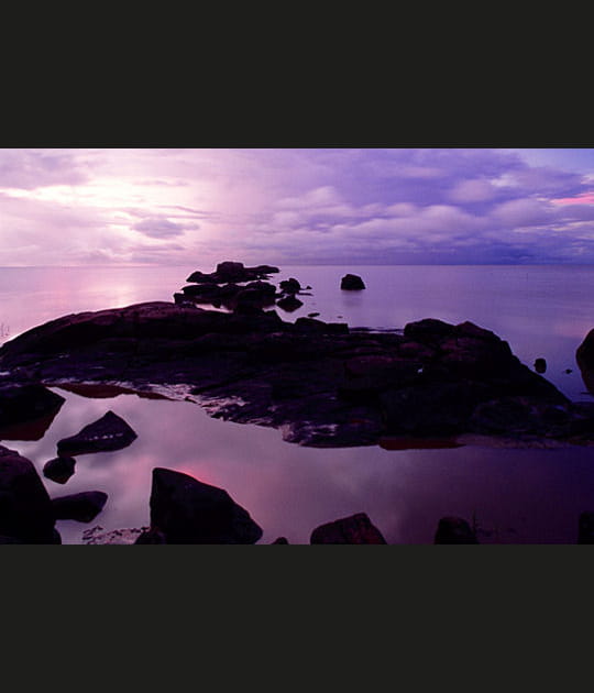 Coucher de soleil sur la pointe de Buzar&eacute;