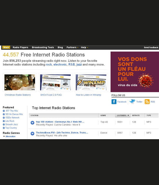 Shoutcast&nbsp;: le plus large choix de radios sur Internet