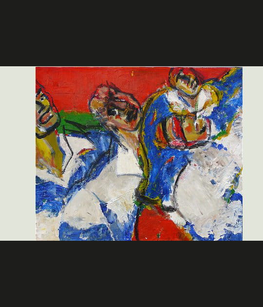 Bleu, blanc, rouge, rayures en f&ecirc;te