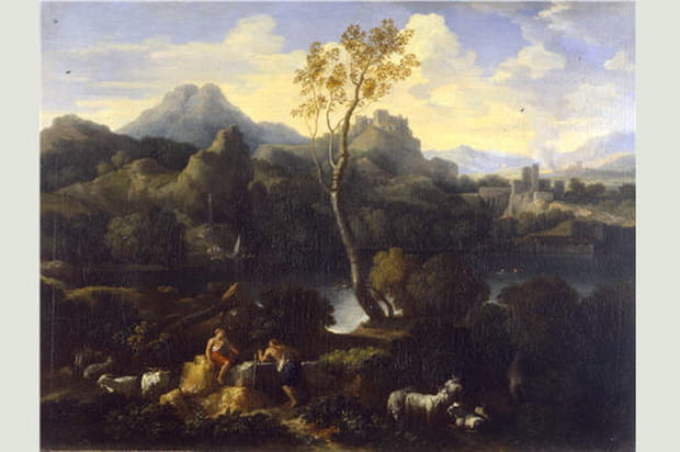 Paysage aux chevriers