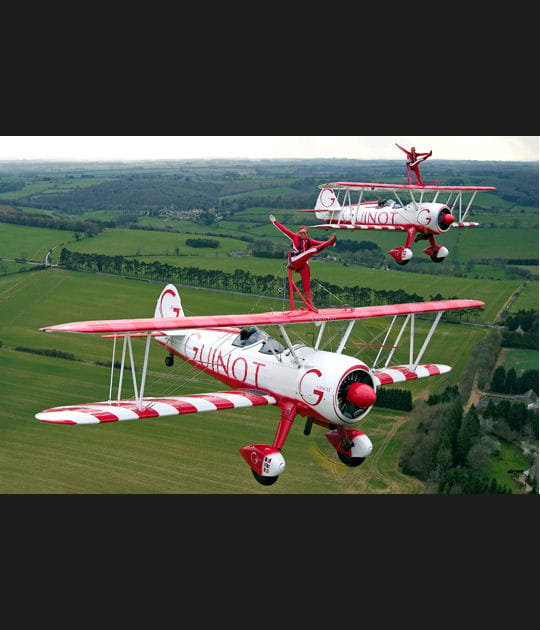 Les acrobates du ciel font leur show