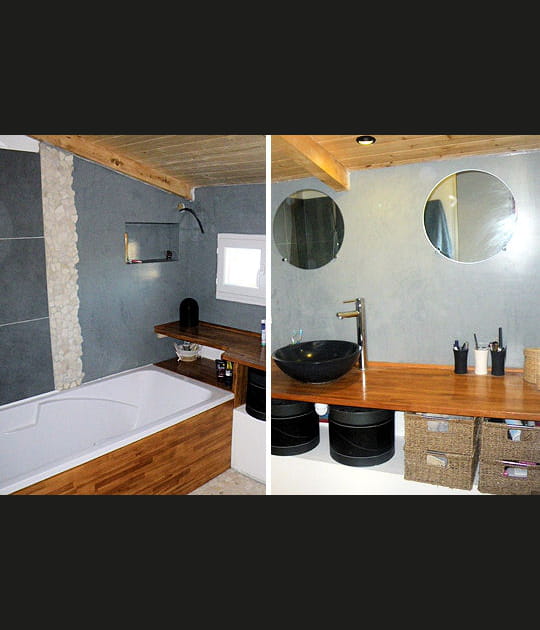 La salle de bains &agrave; l'&eacute;tage