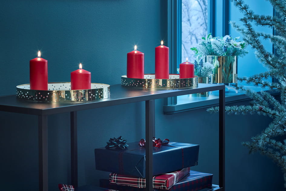 Des bougies color&eacute;es