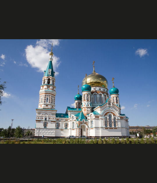 Omsk et sa cath&eacute;drale de la Dormition