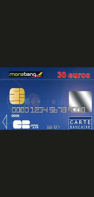 10e ex-aequo&nbsp;: Monabanq avec une carte bleue Visa &agrave; 30&nbsp;euros par an