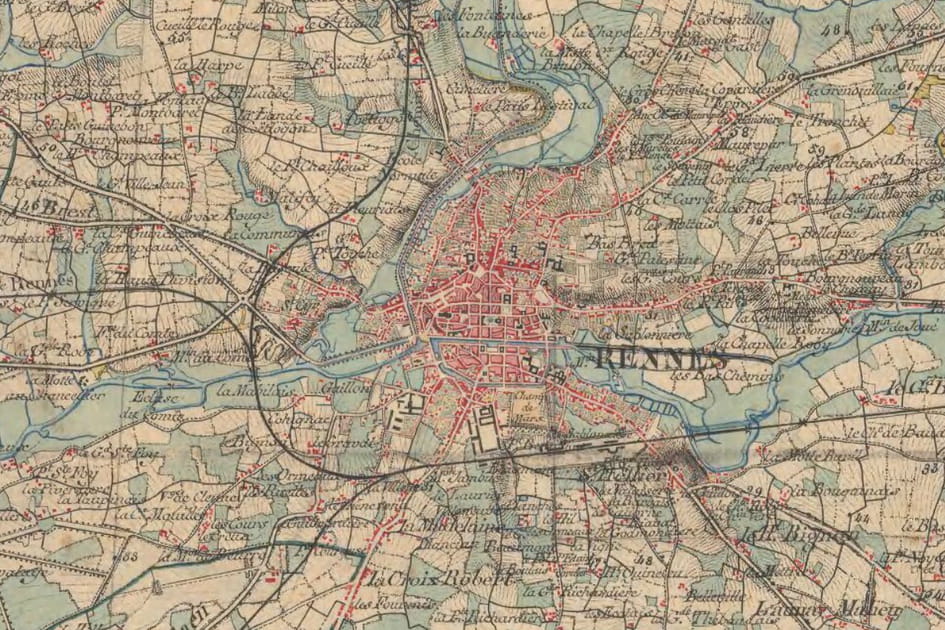 Rennes vers 1860