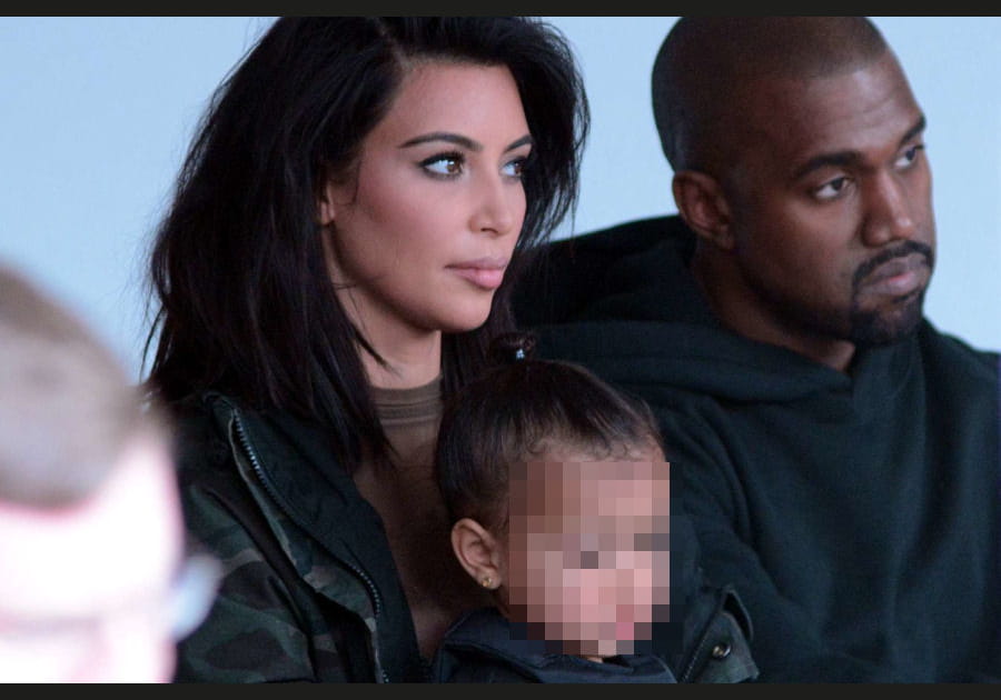 Kanye West et Kim Kardashian et leur fille North