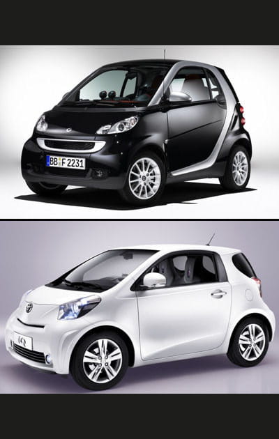 Smart Fortwo contre Toyota IQ