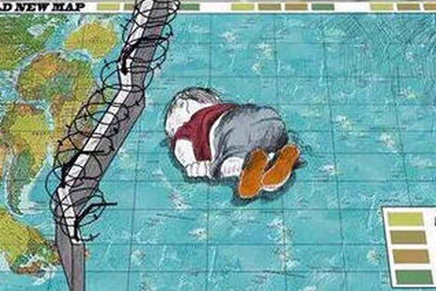 Aylan Kurdi : dessins et photo-montages pour interpeller les politiques sur Twitter